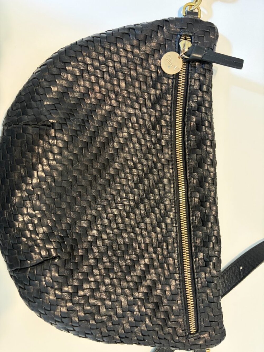 Clare V. Black Woven Zig Zag Grande Fanny - Picture 10 of 14